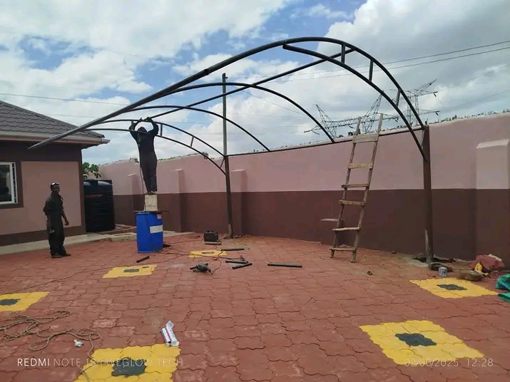 Steel roofing project